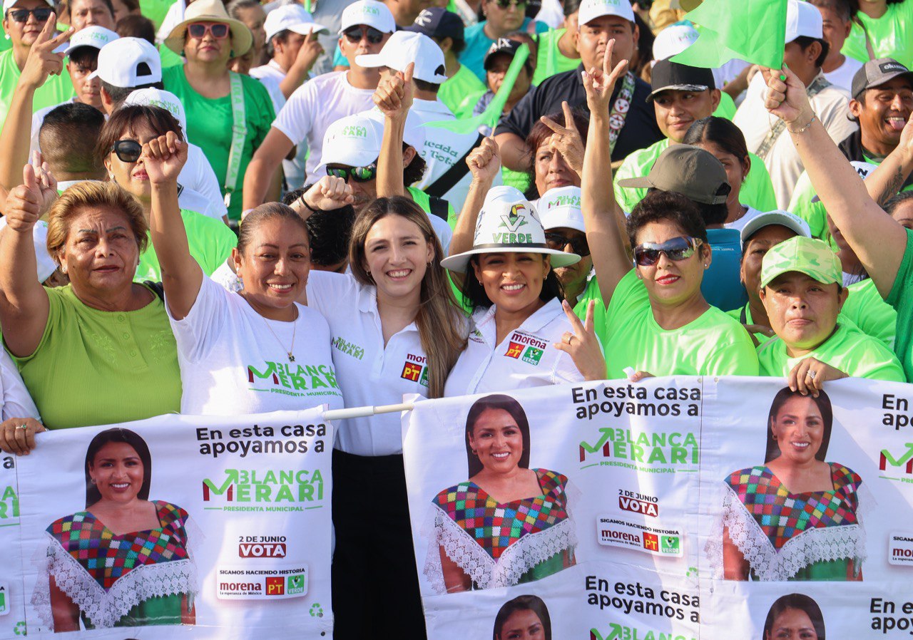 Bajo el liderazgo de la candidata a la Presidencia Municipal por la coalición «Sigamos Haciendo Historia en Quintana Roo» se realizó una emotiva caravana de apoyo